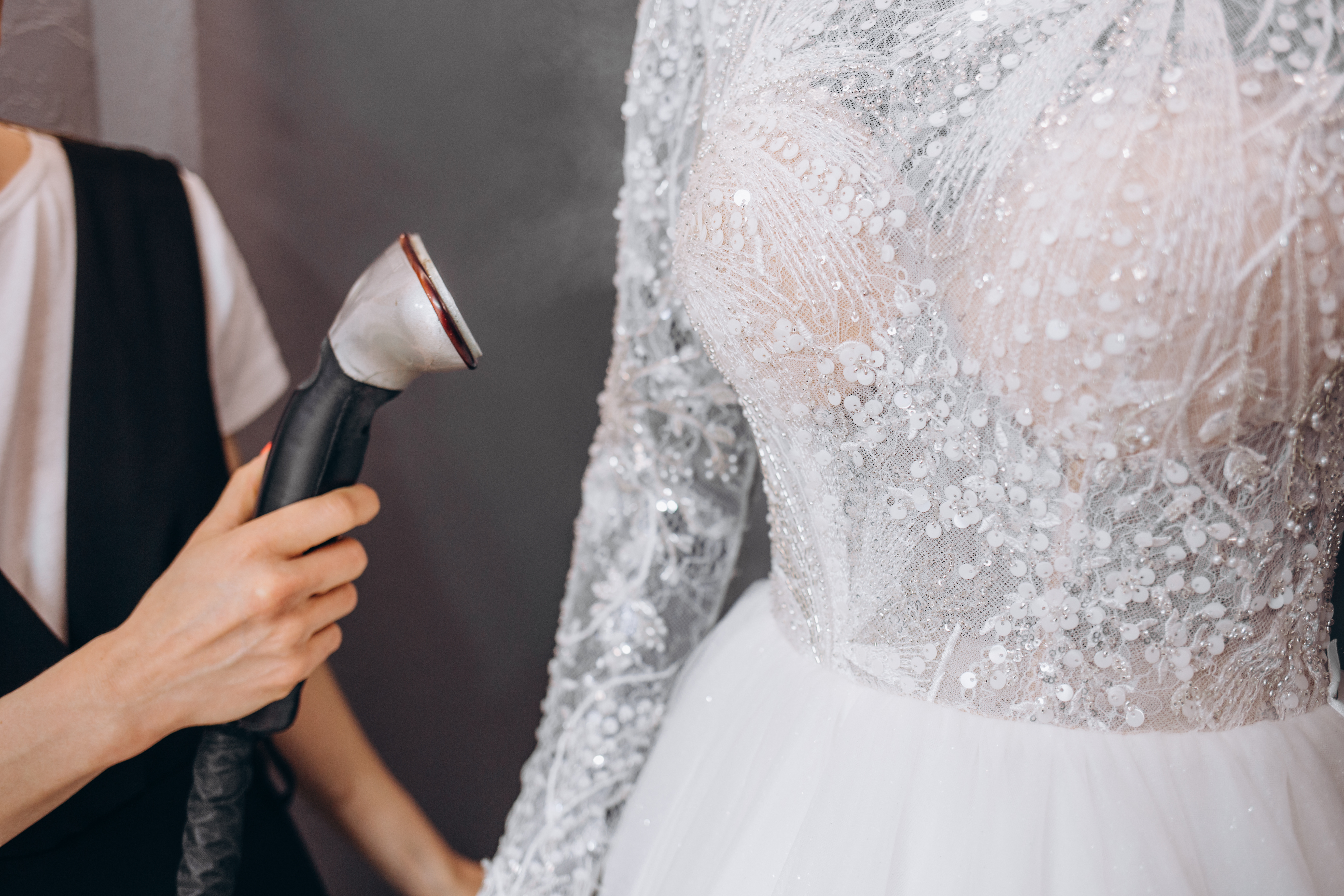 Wedding dress after cleaning