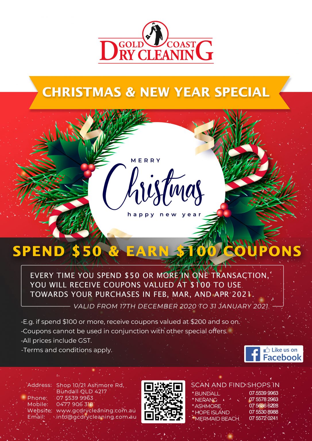 CHRISTMAS & NEW YEAR SPECIAL Gold Coast Dry Cleaning Specialists